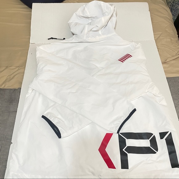 NWT POLO Ralph Lauren RRL P-WING RACING JACKET Stadium 1992 WHITE Hoodie  MENS L - Picture 7 of 11